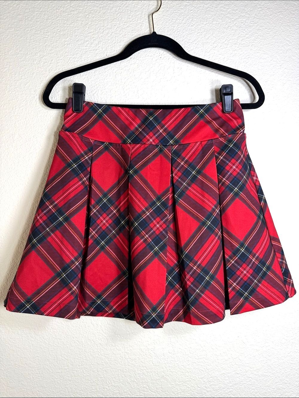 Charlotte by Cato Preppy Plaid Pleated Skirt Skort Womens XS Halloween Christmas